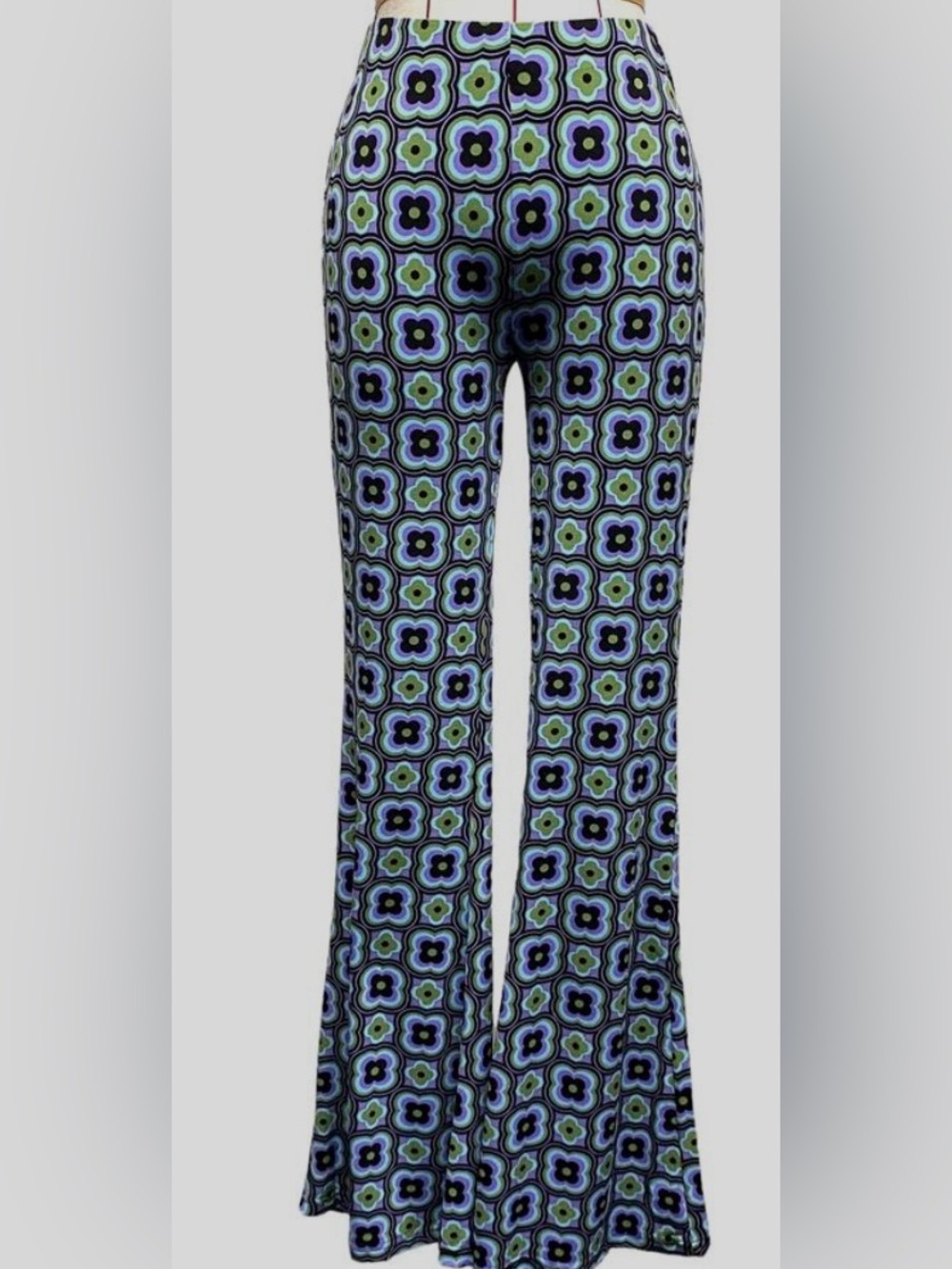 Boho Pants Bell Bottoms Multi color 80 s style pants hi wasted pants Women’s M